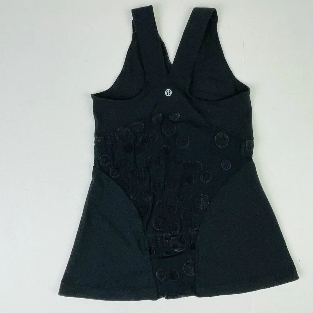 Lululemon Dance TOP Velvet Ghost Polka Dots Razorback Pullover Women's 2* RARE! - Picture 3 of 10